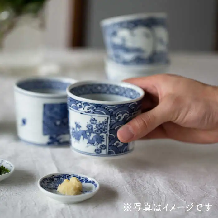 【波佐見焼】古伊万里百景 そばちょこ 5点セット 蕎麦猪口 そば猪口 カップ 湯呑【西海陶器】 1 34827[OA259] 波佐見焼