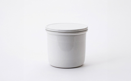TOKONAME CROCK・3.8L・WHITE 甕 陶器 保存容器 蓋付き かめ 調味料