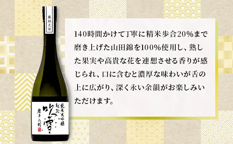 高野酒造 越路吹雪 純米大吟醸 磨き二割 720ml お酒 日本酒 純米大吟醸酒 