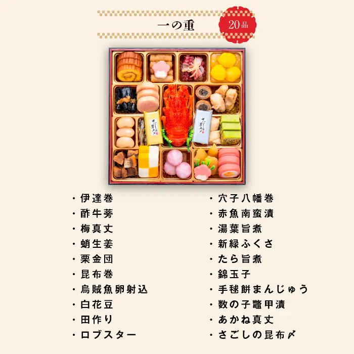 千賀屋謹製 2027年迎春おせち料理「福寿千」和風三段重 4～5人前 全61品（冷蔵） 解凍不要 お節 豪華 ロブスター入り 海老 海鮮 年内配送 12月30日 12月31日 新春 正月 017-004