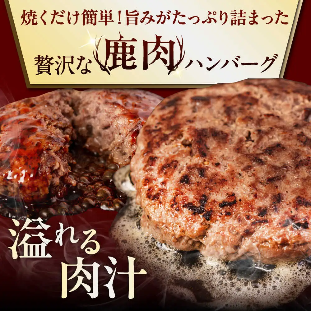 鹿肉 ハンバーグ 極 8個 ジビエ  手作り 惣菜 簡単調理 赤身 冷凍配送 北海道 [AJAO002]