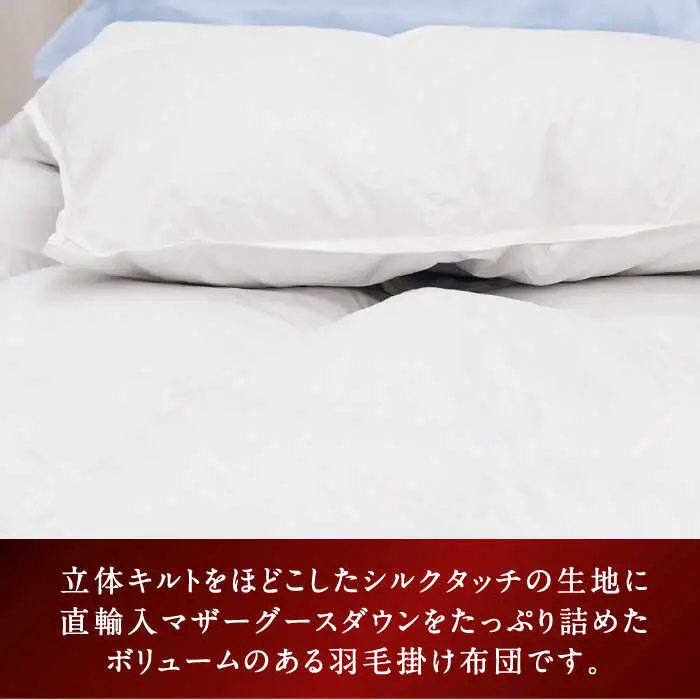【プレミアムゴールド】羽毛布団 キング マザーグースダウン95% 2.0kg [JDH099]