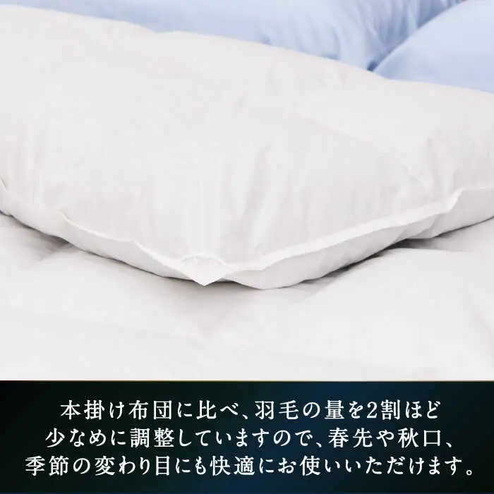 【プレミアムゴールド】羽毛合掛け布団 キング マザーグースダウン95% 1.55kg [JDH101]