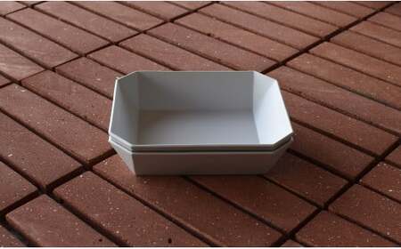 1616/ TY Square Bowl 184 Grey 2個セット【1616/arita japan】有田焼 食器 器 鉢 中鉢 スクエア ボウル グレー シンプル eb028