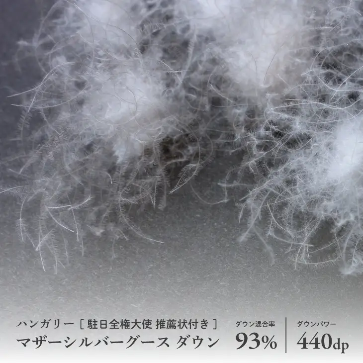 【富士新幸謹製】羽毛布団 合掛け ダブル ハンガリーマザーシルバーグース ダウン93％※着日指定送不可 DSI051　