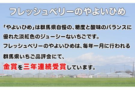群馬県やよいひめ（いちご）約400g【３年連続金賞受賞！】※2026年12月～2027年5月にて順次発送予定