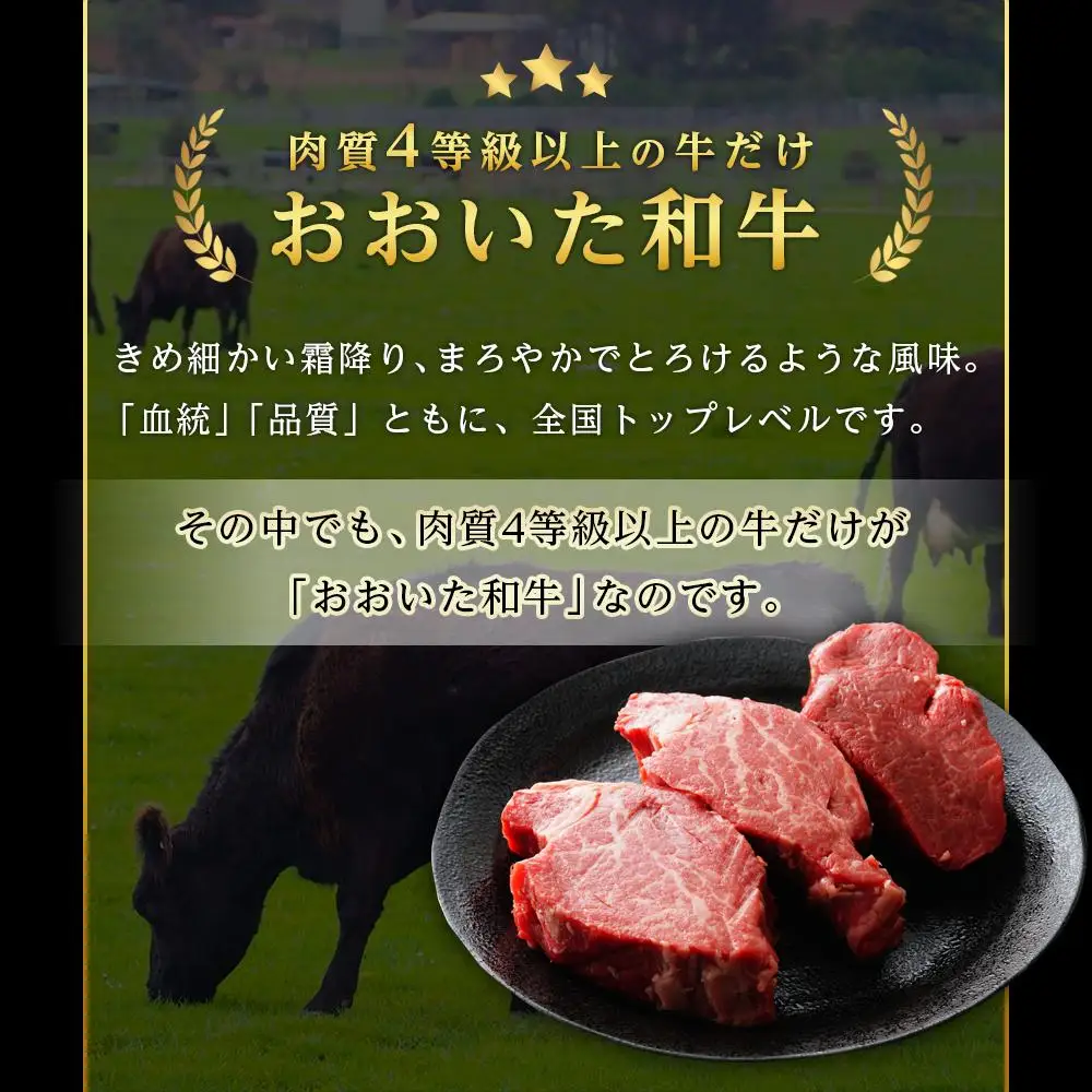 【定期便 全6回】訳あり【おおいた和牛】ヒレステーキ （150g×3枚×6回）計2.7kg｜肉質4等級以上 国産和牛