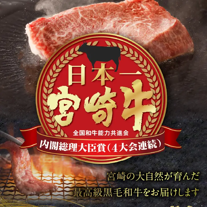 牛肉 焼肉 牛肉[宮崎牛 ロース・カルビ 400g]