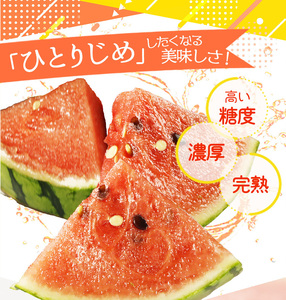 【先行予約】 小玉スイカ「ひとりじめ」 2玉 約3.6kg 紀州和歌山産