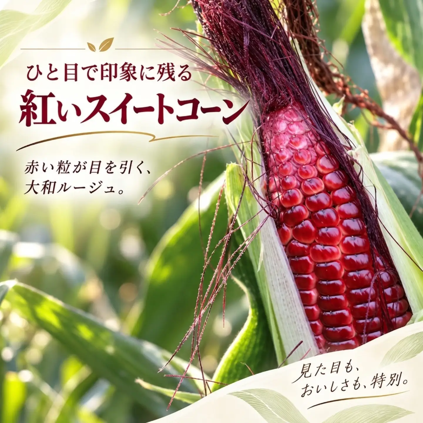 【2027年先行予約】紅いスイートコーン 大和ルージュ (10本) 山梨県都留市産 ｜ 希少な赤いとうもろこし 甘い スイートコーン トウモロコシ 産地直送 送料無料【浅田農園