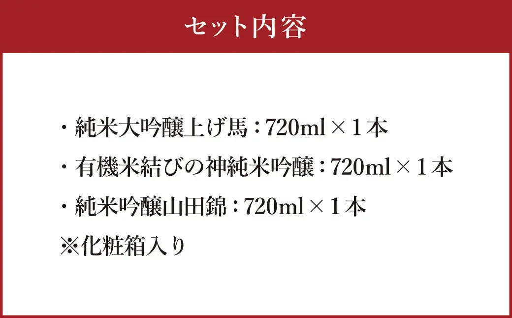 細川酒造 桑名の地酒 ＜上げ馬＞ 純米吟醸ギフトセット