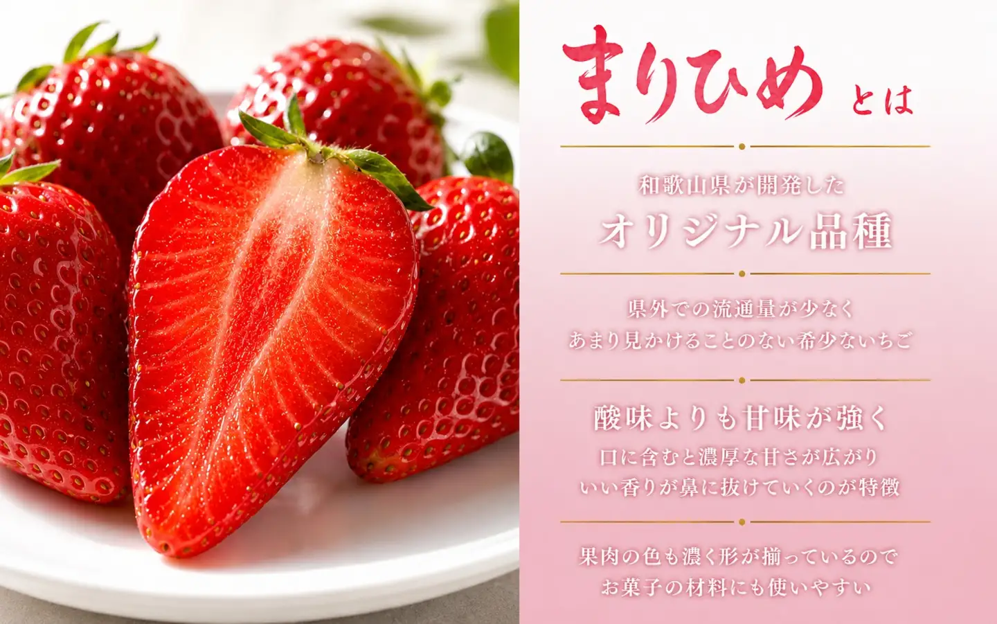  紀州 和歌山 ブランド いちご まりひめ 約250g×4P / 苺 果物 フルーツ 甘い ※2027年1月上旬頃〜３月上旬頃に順次発送予定（お届け日指定不可） ※離島への配送不可 【uot500-250-4】