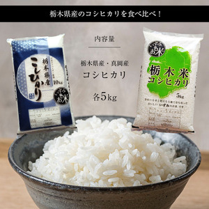 真岡市のおこめアドバイザー泉 智が厳選！ 真岡産・栃木県産コシヒカリ食べ比べセット