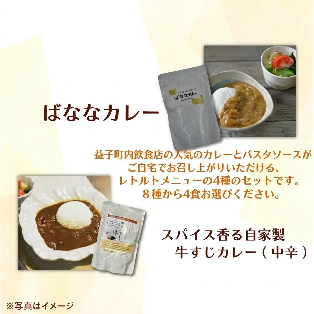 益子のレトルトメニュー　選べる4種セット（AA023）