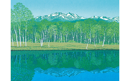 版画 「萌芽山景(乗鞍高原)」 | 版画 セリグラフ