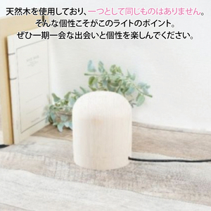 茨城県産 ヒノキのテーブルランプ【ドーム型】 ひのき ヒノキ ライト インテリア(BH003)