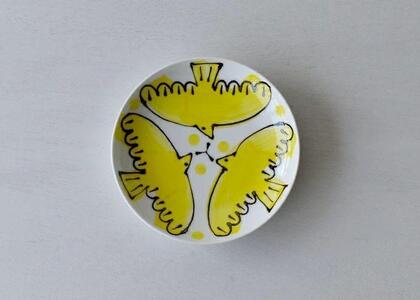【波佐見焼】１５ｃｍ手描きのお皿５枚組　エル・Ｙ　【西海陶器】５　２０４４９