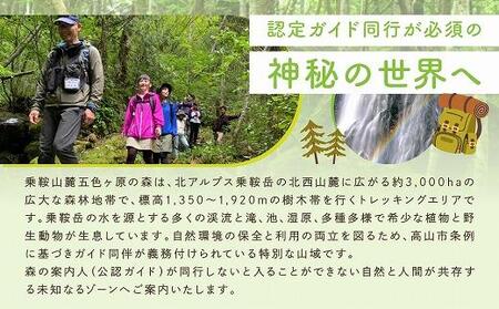 2025・26年度シーズン 乗鞍山麓 秘境「五色ヶ原の森」トレッキング ロングコース「カモシカコース（所要8時間）」大人２名分 | 観光 森 自然 ガイド 案内 ツアー トレッキング 飛騨高山 乗鞍山麓五色ヶ原の森 MK001