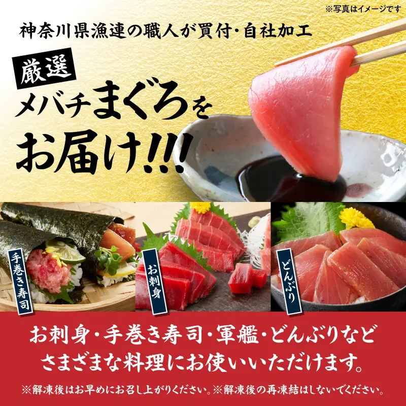 お正月 用 メバチ鮪 柵 セット（ 神奈川県漁連 ） M077-006-02 冷凍 マグロ
