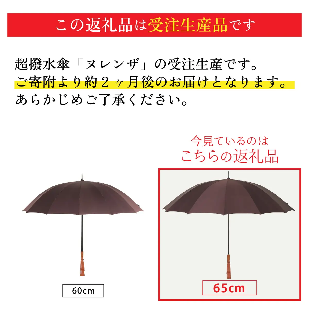 ヌレンザ 雨傘(親骨65㎝) すみれ  [L-035002_06] / 傘