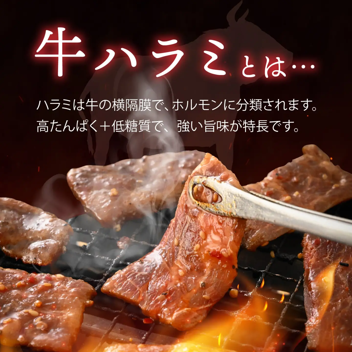 牛肉ハラミ 1.0kg 小分け タレ漬け 味付き BBQ [A-015005] / 牛肉