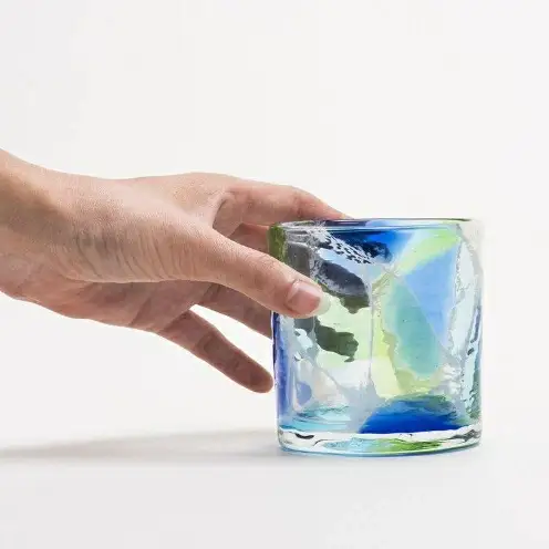 【RYUKYU GLASS WORKS 海風】ロックグラス「海想」