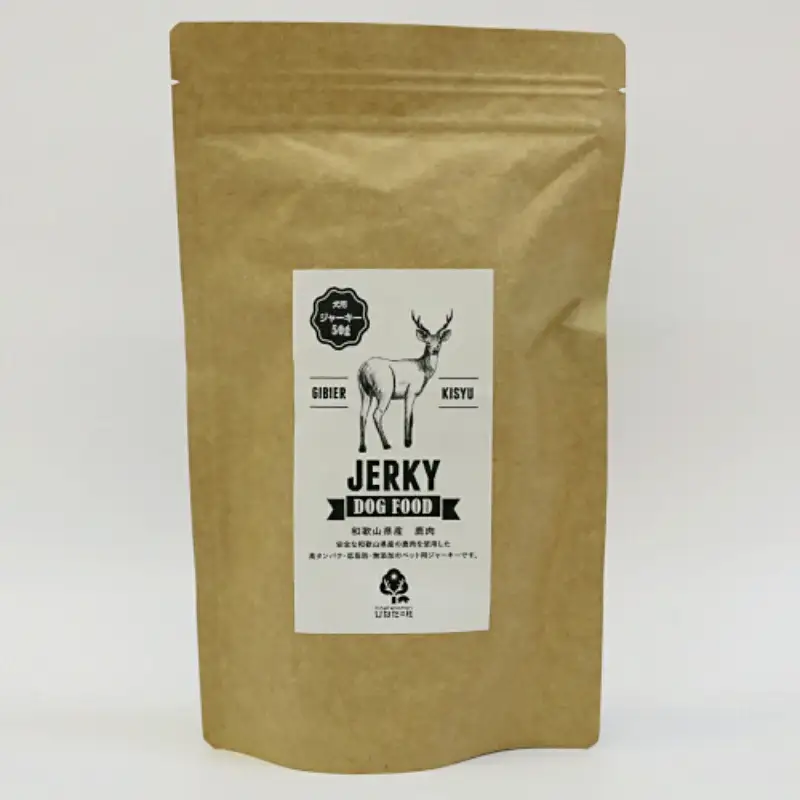 【無添加・犬用】紀州シカ ジャーキー50g×2袋 / 鹿 鹿肉 シカ 無添加 ペット用 愛犬 犬  おやつ  ペット ジャーキー 低カロリー ドッグフード【kgs023-2】