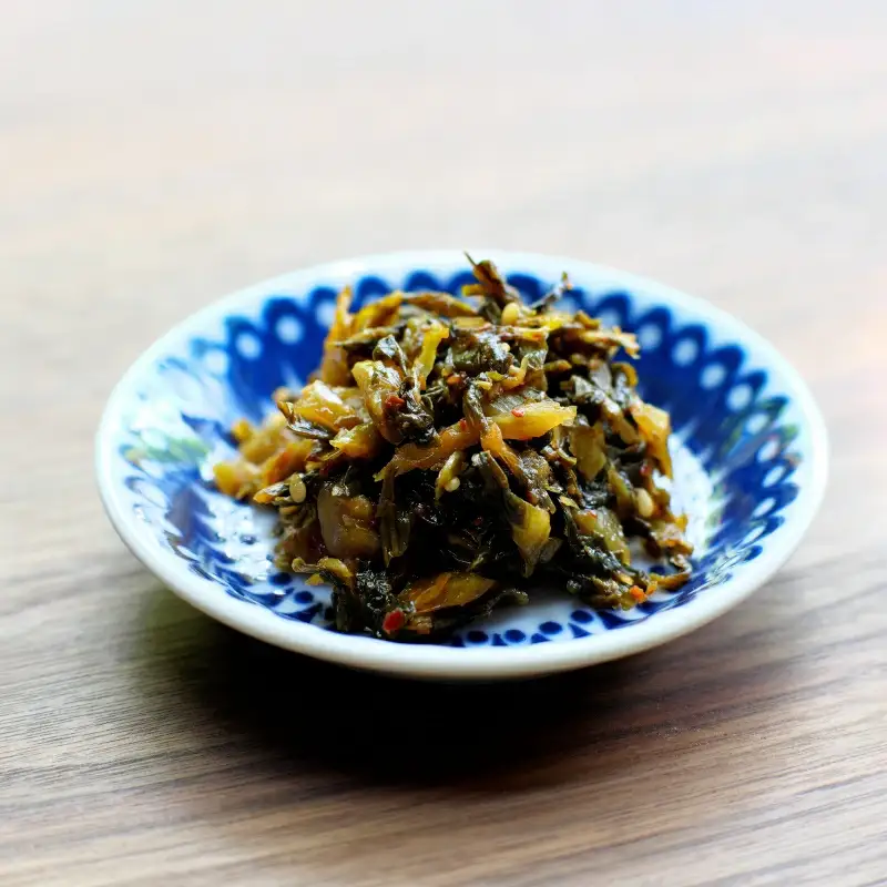 絶品高菜キムチ 600g（120g×5袋セット） / 高菜漬け キムチ 田辺市 ウコン不使用 漬物 つけもの 健康 和歌山 野菜 おつまみ ピリ辛 ごま 生姜【kms008】