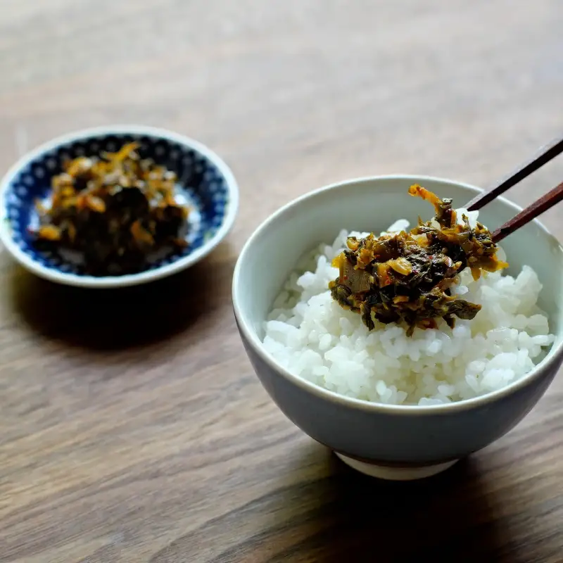 ご飯のお供！絶品高菜4種×2セット 計8袋 （ゆず山椒味120g×2、しょうゆ味120g×2、高菜キムチ120g×2、高菜チャーハンの素90g×2） / 高菜漬け 田辺市 ウコン不使用 漬物 つけもの 健康 和歌山 野菜 炒飯 ユズ 山椒 醤油 キムチ おかず おつまみ【kms011】