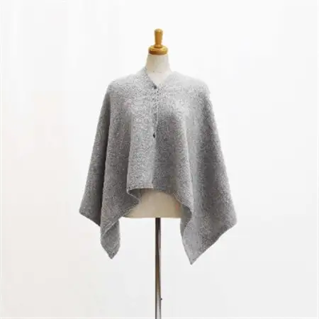 【 MyLien 】3WAY ベビーカシミヤ ニットケープ 【グレー】_装飾品・工芸品  服飾小物 _【1261182】