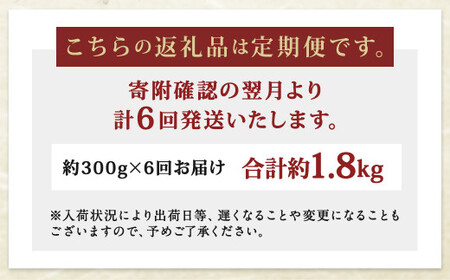 【6ヶ月定期便】長崎県産 本マグロ 赤身 300g 2人前～3人前 鮪 魚 刺身 【大村湾漁業協同組合】