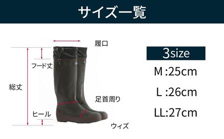 パッカブル ブーツ #96 (カーキ) LLサイズ（27cm）