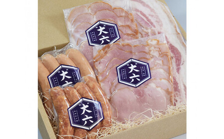 田原ポーク ハム ・ ソーセージ ５種 / 大六食肉加工場 ウインナー ベーコン ロースハム ボンレスハム 豚肉ハムポーク お取り寄せ 豚 特産 ご当地 グルメ 国産 肉 冷凍 贅沢 祝 高級ハム ブランドハム ソーセージ