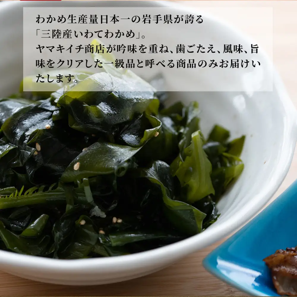fn-39-011 一番採り三陸わかめ（塩蔵）小分けセット 50g×15 ヤマキイチ商店 海藻 三陸 健康