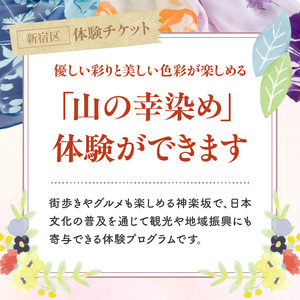 染めの王国新宿　神楽坂で新時代の染色「山の幸染め」体験チケット 0049-001-S05