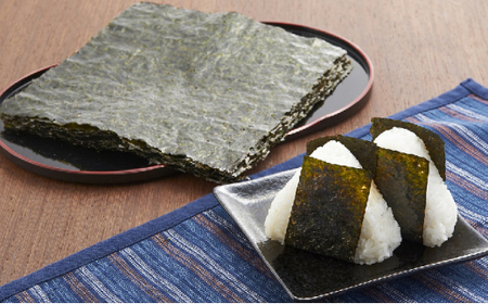 【かおり抜群　新海苔】漁師さんオススメ特撰焼き海苔（特上青とび）全型10枚入り　6帖箱詰め mi0021-0004