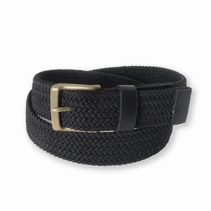 MASSTARD -MESH BELT- BLACK×BRASS　Size：3
