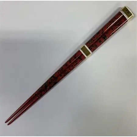 伝統工芸品　津軽塗箸　オレンジ色(唐塗)_装飾品・工芸品     雑貨・日用品 箸 食器   装飾品・工芸品  陶器・漆器 _【1139154】