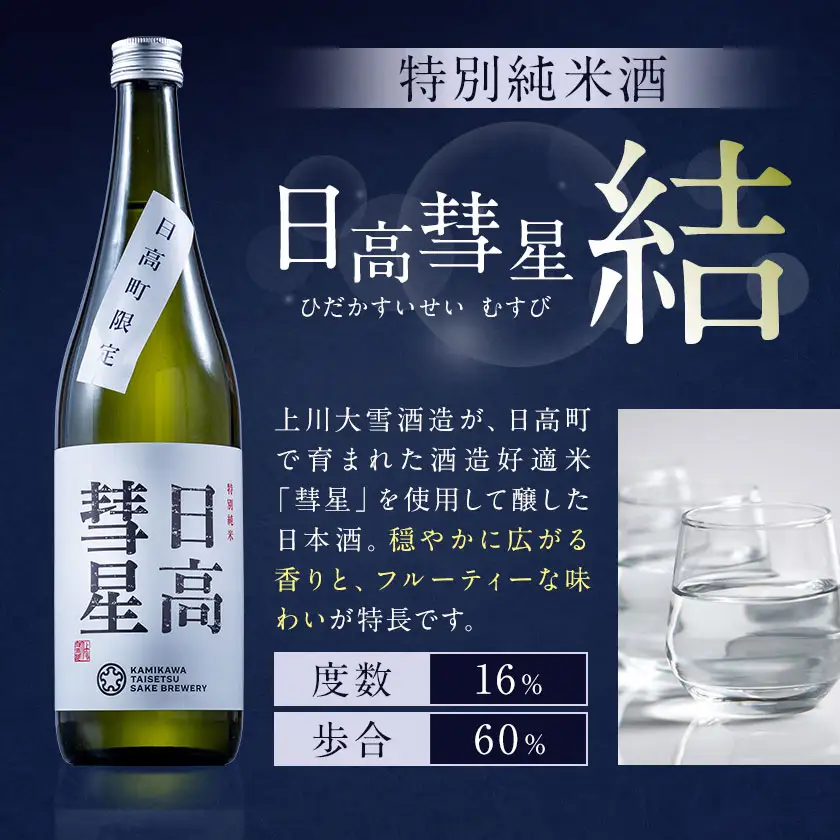 特別純米酒 日高彗星 720ml 結 縁 セット 有限会社スマイルショップ福山 《90日以内に出荷予定(土日祝除く)》