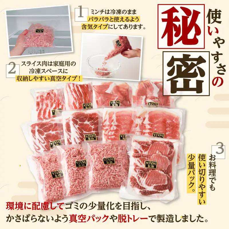 【5営業日以内に発送】鹿児島県産黒豚お徳用 6種詰合せ(2.5kg) K134-011 肉 豚肉 冷凍 スピード配送 最短 すぐ届く お急ぎ