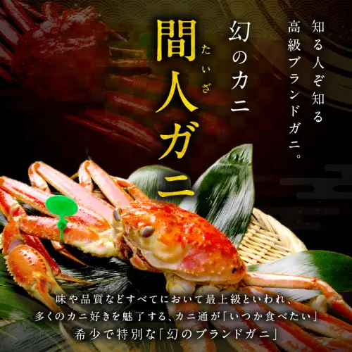 【幻のズワイ蟹】　　京丹後産　茹で間人蟹（中）　鮮度抜群、浜茹でにてお届け！！ 600g級×2杯