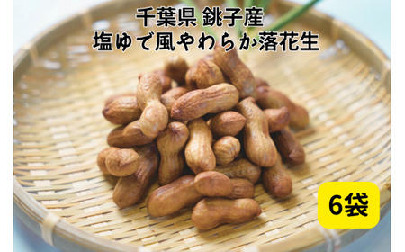 銚子産 やわらか 塩ゆで風 落花生  6袋 紀銚 