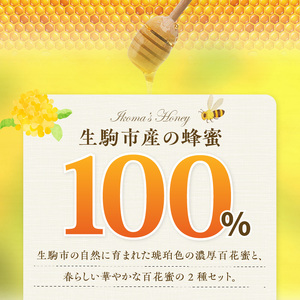 春と初夏の百花蜜セット 生駒市産 100％ 蜂蜜 500g 各1本 2種 セット 逆止弁ボトル 濃厚百花蜜 春らしい 華やか 百花蜜 春と初夏 芳醇な香り 非加熱 完熟蜂蜜 国産 純粋はちみつ 贈り物 お取り寄せ 三原養蜂場 奈良県 生駒市 送料無料