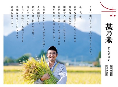 【精米】令和7年産 甚乃米 ひとめぼれ 10kg 白米 精米 AC023
