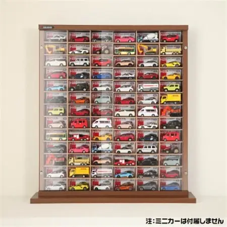 1/64サイズ対応 ミニカーディスプレイラック(ブラウン) MCD-78B_ラック ディスプレイ ミニカー おすすめ 送料無料 人気 贈答 ギフト プレゼント 家具 専用_【1434046】
