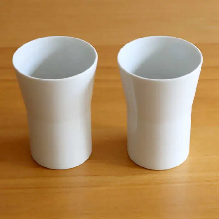 【白山陶器】【2人分の食器】ミストホワイト タンブラー2点セット[TA134]