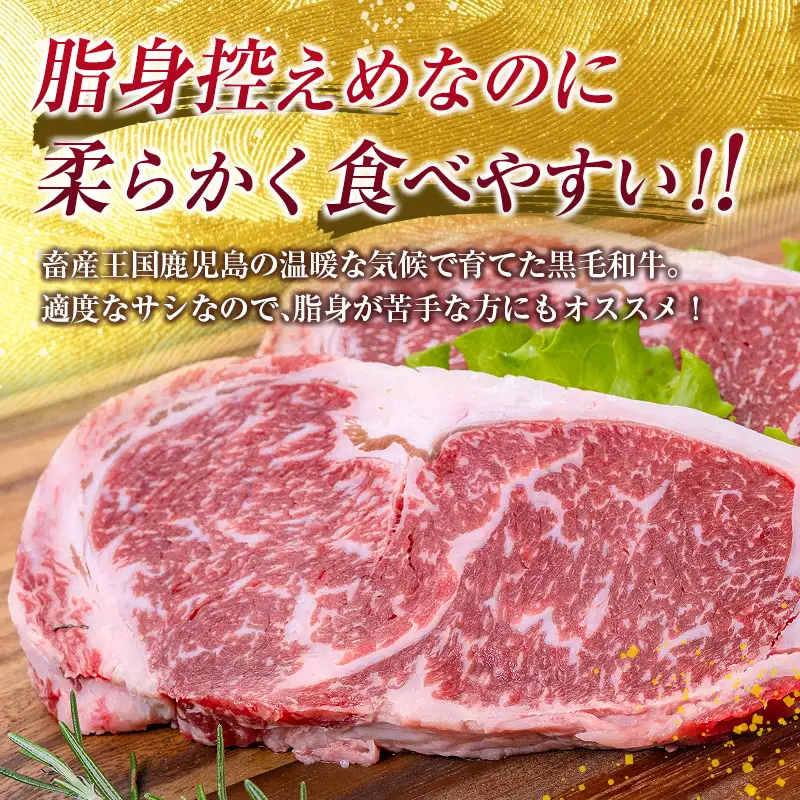 鹿児島県産 黒毛和牛 ロースステーキ 360g K002-047 肉 牛肉 冷凍
