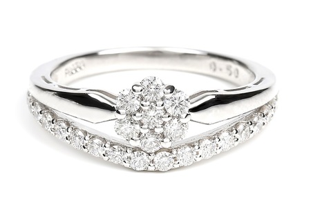 0.5CT プラチナ ダイヤモンド リング R3778DI-P2