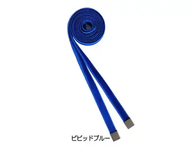 リボンタイ ベルベット 0.9㎝幅【ビビッドブルー／金具シルバー】