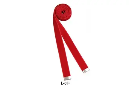 リボンタイ ベルベット 1.8cm幅【レッド／金具シルバー】